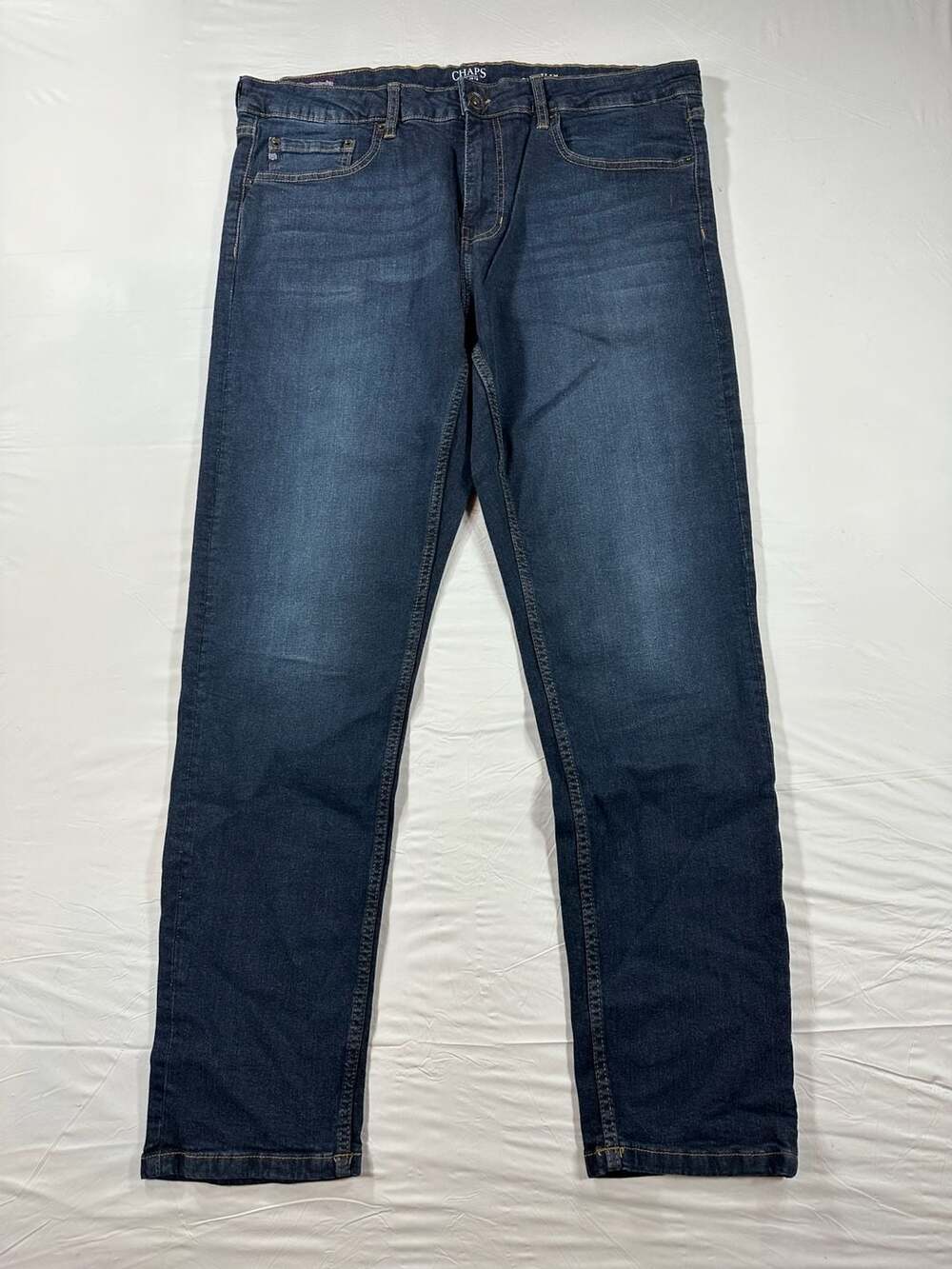 Chaps Slim Straight Fit Jeans Mens Size 36x30 Blue Denim